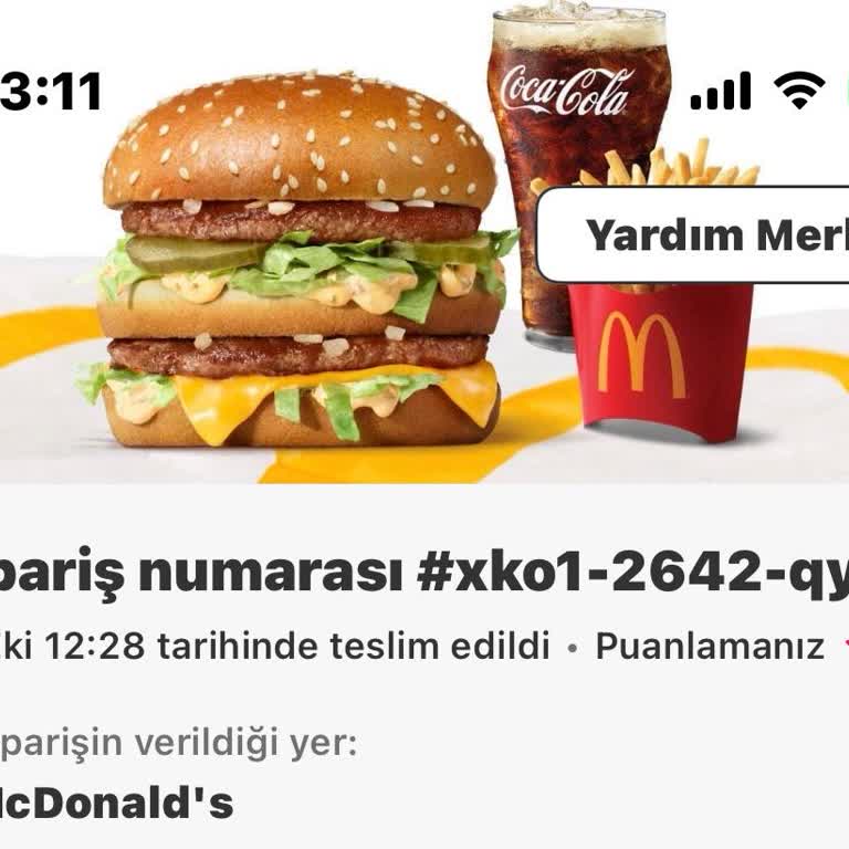 McDonalds Point Bornova Siparişinde Dökülen İçecek Nedeniyle Patateslerin Islanması Ve Yetersiz Müşteri Hizmetleri