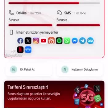 Vodafone Sınırsız Pass Paketi Kullanmama Rağmen İnternetim Bitiyor