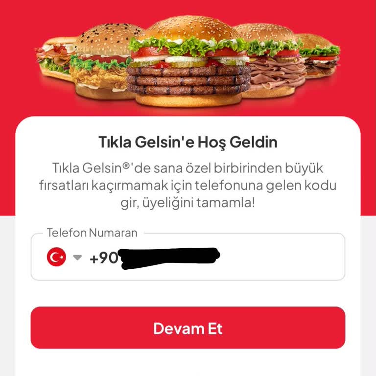 Yeni Telefon Numarasıyla Cihaz Kısıtlaması Nedeniyle Tıkla Gelsin Hesabına Giriş Engellendi