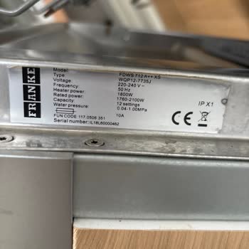 Franke FDWS 712 A++ XS Bulaşık Makinesinde Paslanma Ve Parça Temini Sorunu