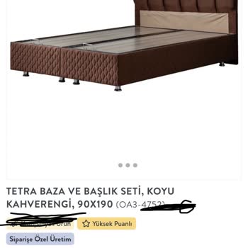 Açık Kahve Renkli Baza Ve Başlık Setinin Yanlış Koyu Kahverengi Renkte Teslim Edilmesi
