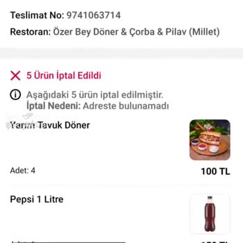 Trendyol Yemek Döner Sipariş Ettim Ama Yine De Getirmediler, Para İadesi Yapmıyorlar!