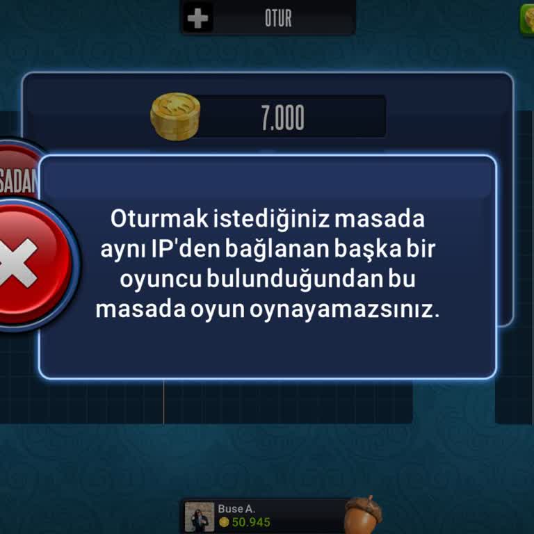 Aynı IP'den Oyun Masasına Katılamama Sorunu