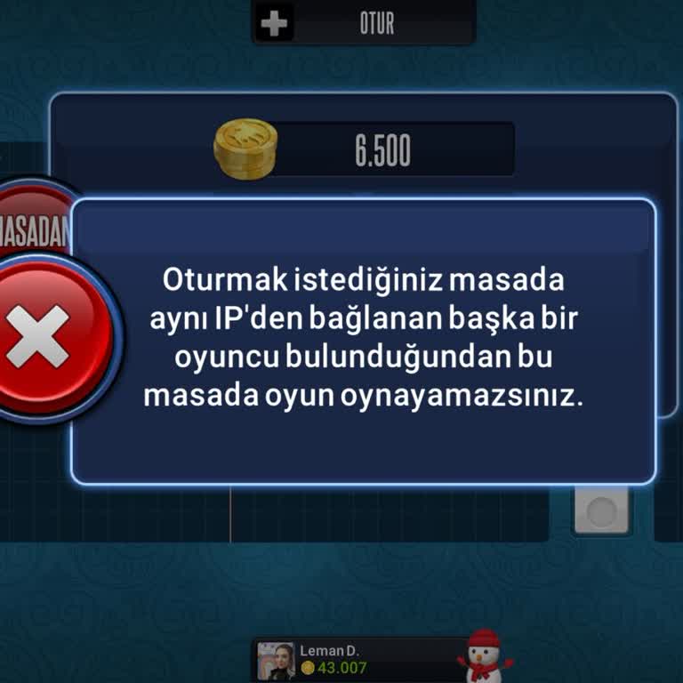 Farklı Bağlantılardan Aynı Masada Oynayamama Sorunu
