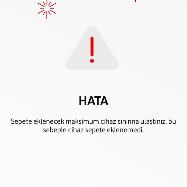 Vodafone Tablet Sepetine İkinci Cihaz Eklenemiyor