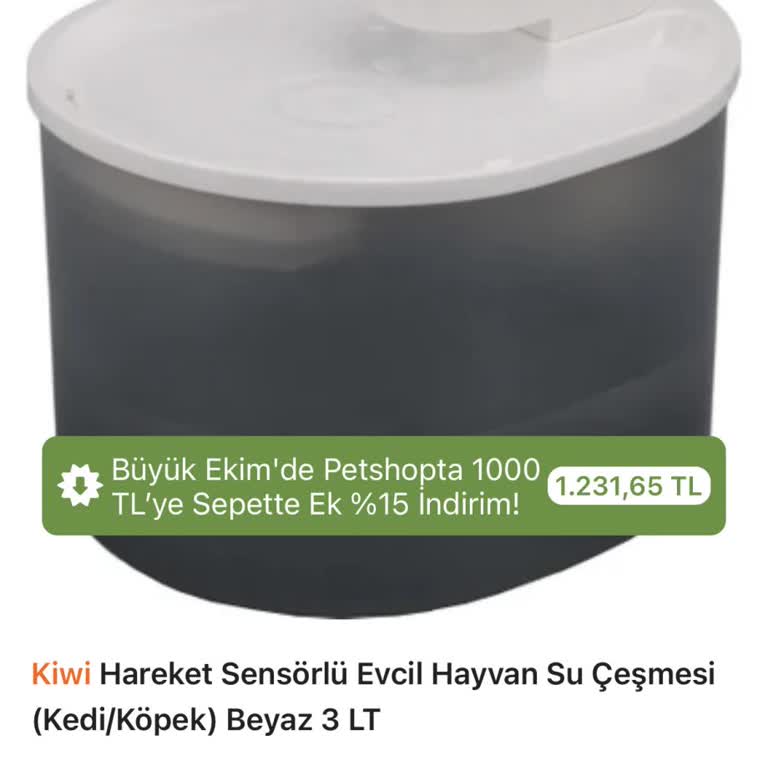 Kiwi Evcil Hayvan Su Çeşmesi Yedek Filtre Siparişi İçin WhatsApp Desteği Cevapsız