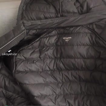 Pierre Cardin Giyim Kaz Tüyü Mont Yağmur Geçiriyor!