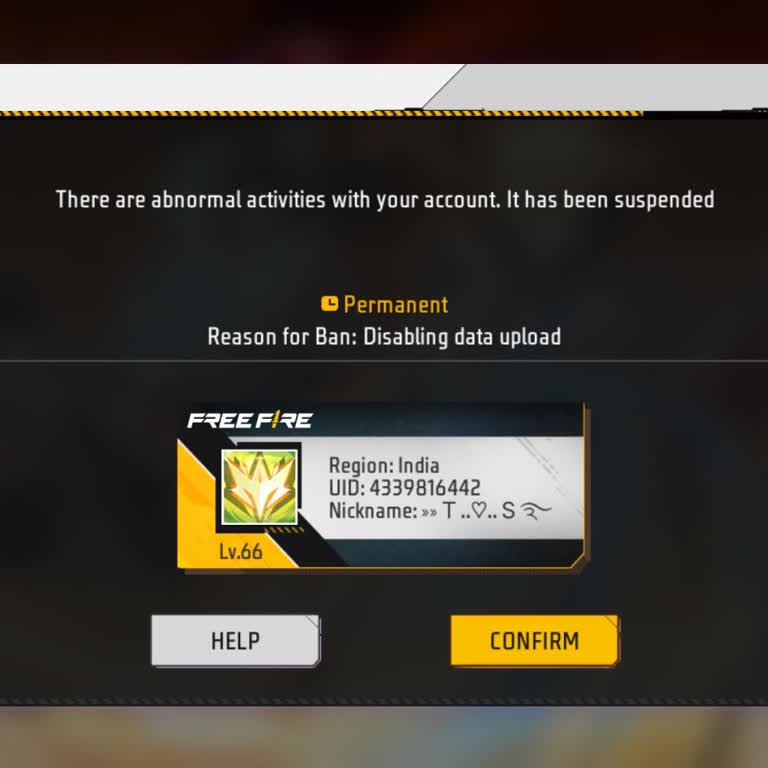 Garena Free Fire MAX Permanent Ban Appeal