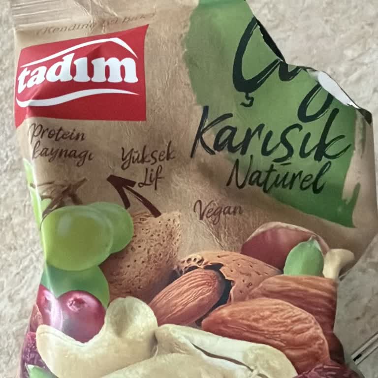 Tadım Çiğ Karışık Kuruyemiş Naturel Pakette Plastik Parça Ve Kalite Kontrol İhlali