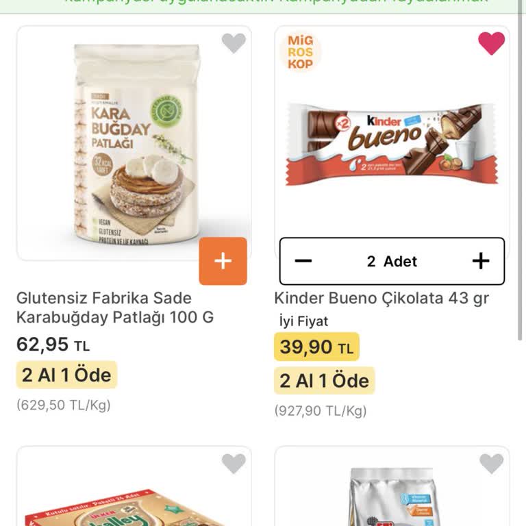 Migros Sanal Market’te 2 Al 1 Öde Kampanyası Sepette Uygulanmadı