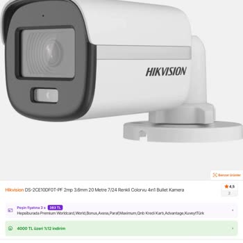 Hepsiburada’da Hikvision Kamera Ses Kayıt Özelliği Olmadan Gönderildi Ve Fiyat Farkı İadesi Talep Ediliyor