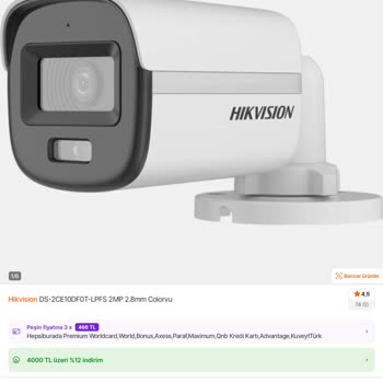 Hepsiburada’da Hikvision Kamera Ses Kayıt Özelliği Olmadan Gönderildi Ve Fiyat Farkı İadesi Talep Ediliyor