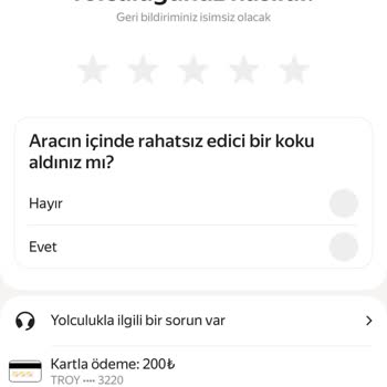 Alınmayan Taksi Yolculuğu İçin Haksız 200 TL Çekim Ve Destek Erişimi Sorunu