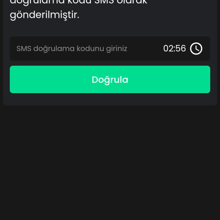 Bitay Hesabına Girişte SMS Doğrulama Kodu Gelmemesi Sorunu