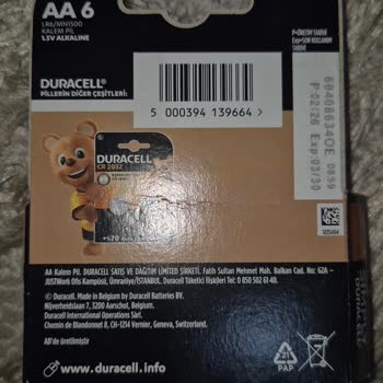 Şok Market'ten Alınan Duracell Pillerinin Düşük Voltajı Ve Değişim Reddi