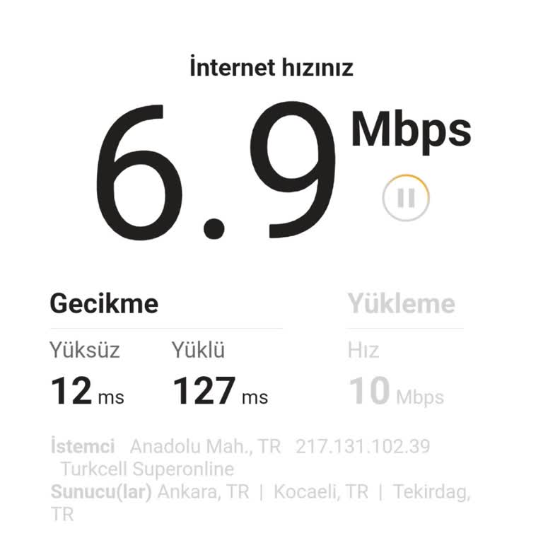 Turkcell Superonline 1000 Mbps Söz Verilen Hızın 6,9 Mbps Olarak Düşürülmesi