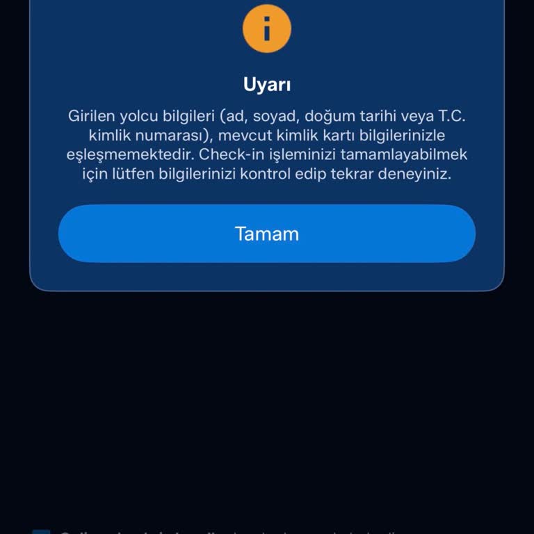 Kimlik Ve Doğrulama Kodu Hataları Ajet Uygulamasında Check-In Ve Bilet İşlemlerini Engelliyor