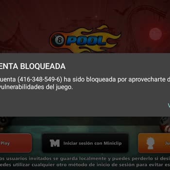 Cuentas 8 Ball Pool bloqueadas injustamente, solicito revisión y reactivación