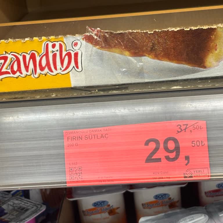 BİM Şubesinde Sütlaç Etiketi Ve Kasa Fiyatı Arasındaki Uyuşmazlık