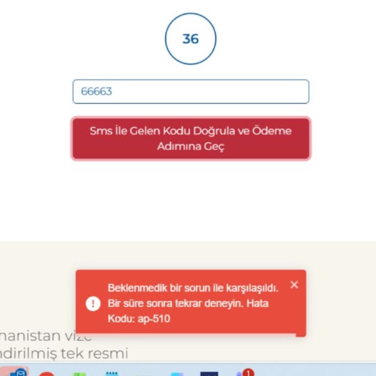 Kosmos Vize Hizmetleri Randevu Alımında AP-510 Hatası Nedeniyle Mağduriyet