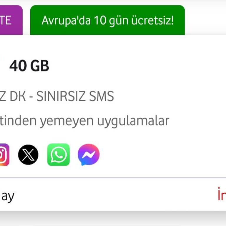 Vodafone Red 40 GB Paketi İçin Özel Fiyatla Aşırı Ücret Artışı