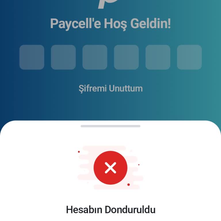 Açıklamasız Dondurulan Paycell Hesabının Hızlıca Yeniden Aktif Hale Getirilmesi
