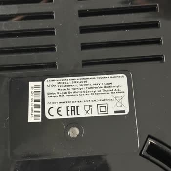 Sinbo SMX-2769 Stand Mikser Çırpıcı Aparatı Yedek Parça Temini İçin Geri Dönüş Yok
