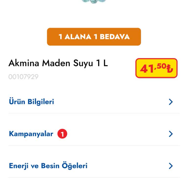 Şok'ta Akmina Maden Suyunda 1 Alana 1 Bedava Kampanyası Yanıltıcı, Ücretsiz Ürün Teslim Edilmedi