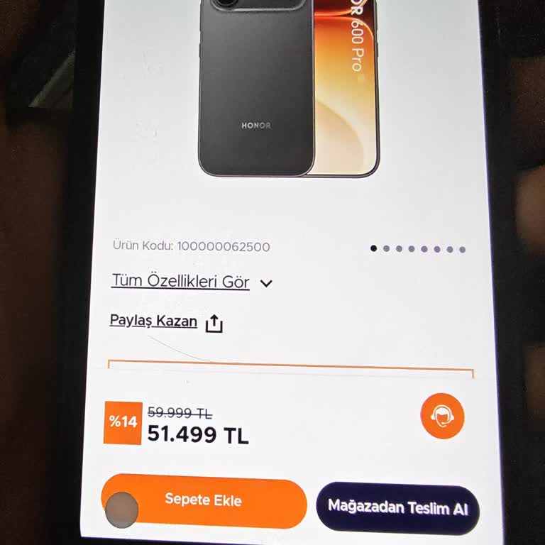 Vatan Bilgisayar Mağazasında Honor 60 Pro Yüksek Fiyat Ve Yanıltıcı Renk Bilgisi