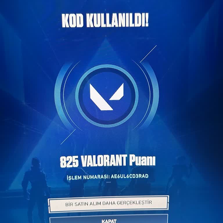 Valorant 8900 VP Paketi 825 VP Olarak Verildi Ve Ücret İadesi Talep Edildi