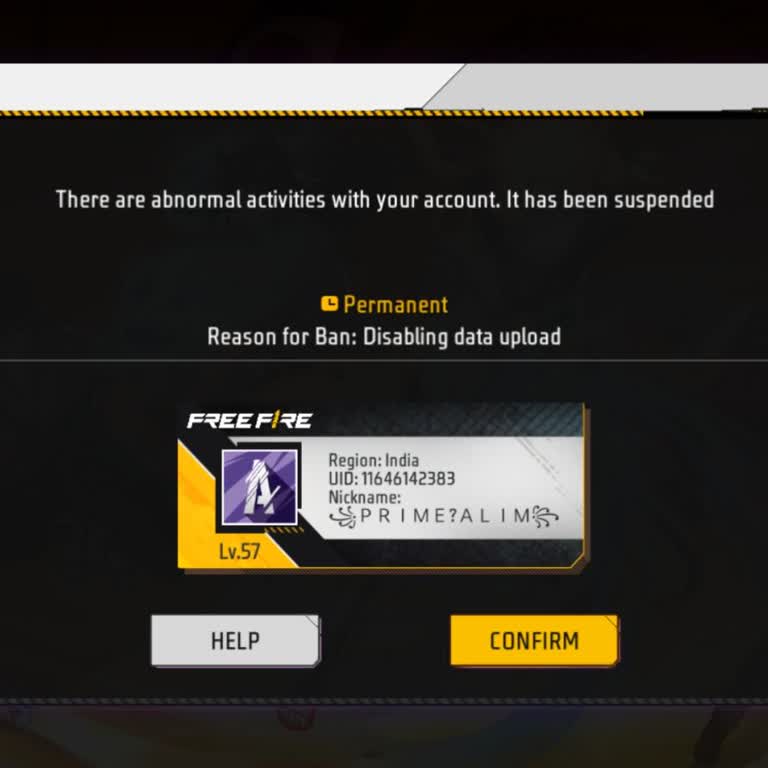 Free Fire Ban Issue Due to Disabling Data Upload