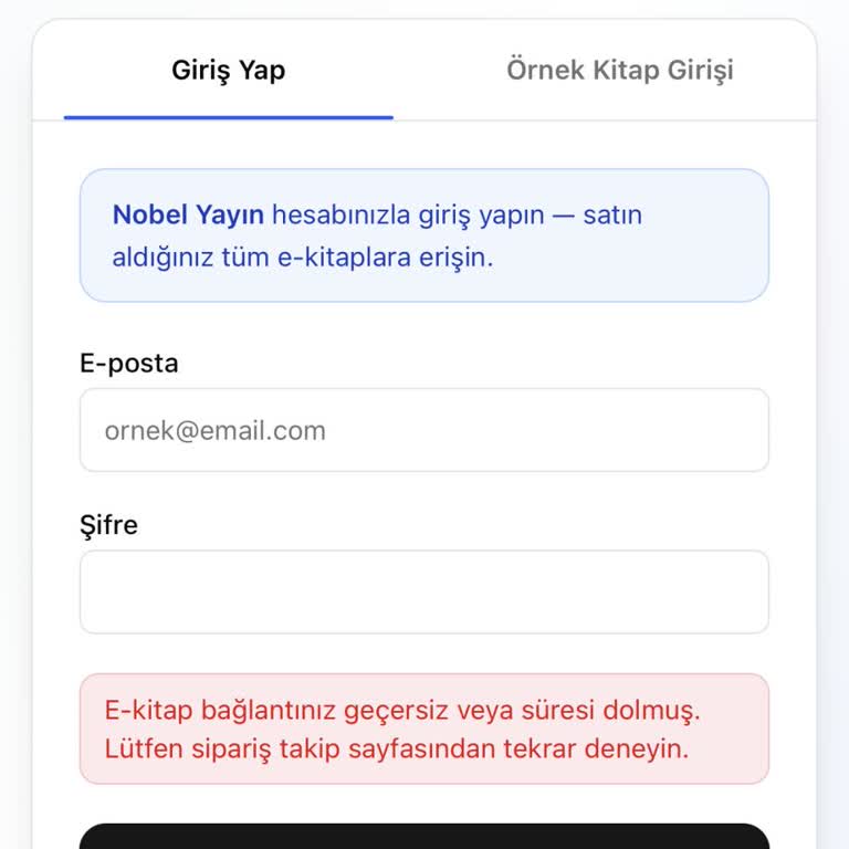 Nobel Yayın’dan Alınan E-Kitap Açılmıyor Ve Destek Yok
