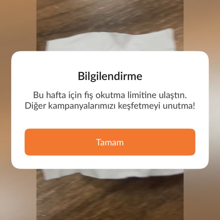Hayat Pay Uygulamasında Fiş Okutma Limiti Sorunu