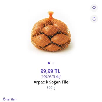 Getir'de Arpacık Soğan Siparişine Mor Soğan Gelen Ayıplı Mal Ve İade Talebi