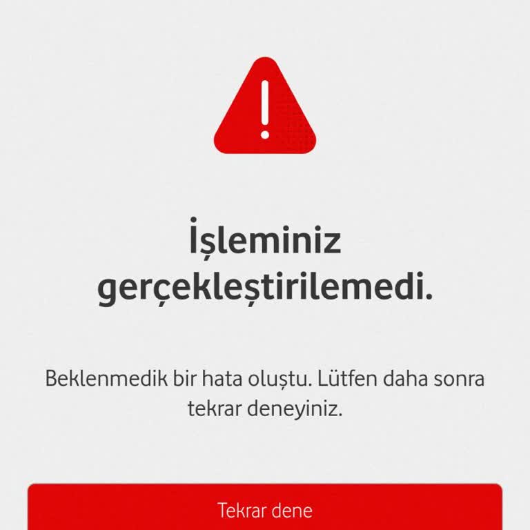 Vodafone Online Ödeme Sayfasında Sürekli Hata Ve Çözüm Yok