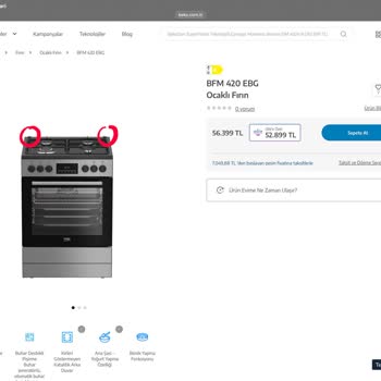 Beko Ocaklı Fırının Teknik Çizimle Uyuşmayan Arka Delik Eksikliği Ve Değişim Talebi