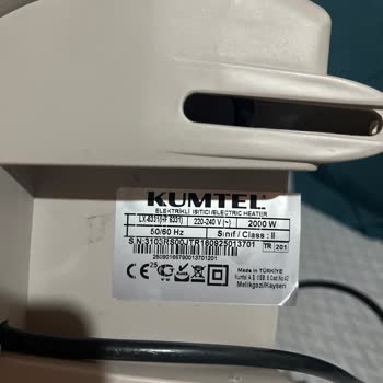 Kumtel Fanlı Isıtıcıda Kilit Anahtarının Yanması Ve Garanti Talebi