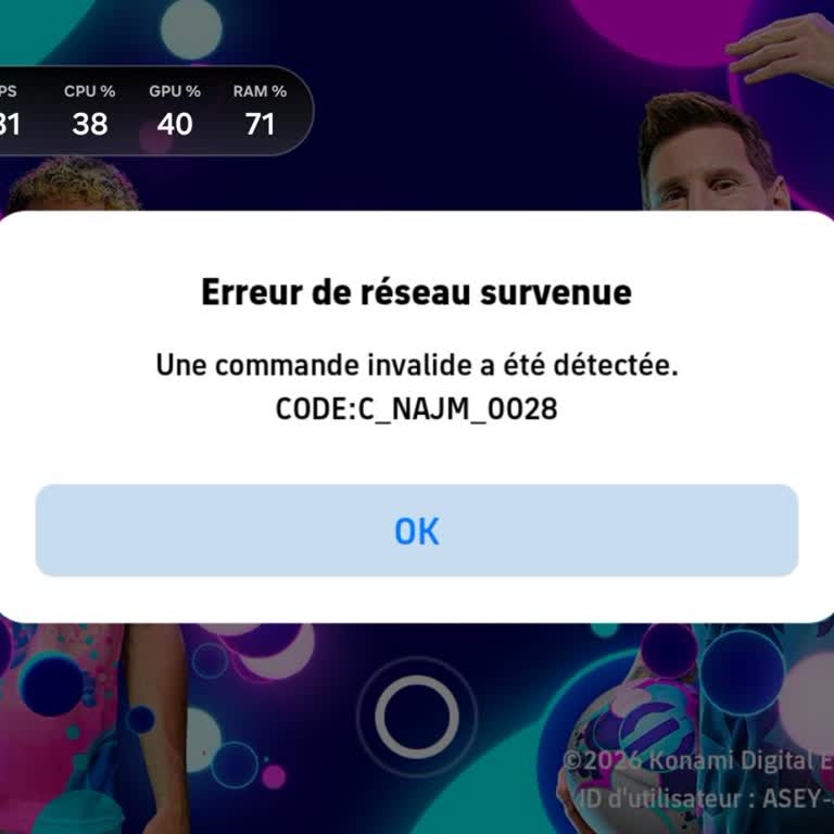 eFootball Account Hacked and Locked Out With C_NAJM_0028 Error
