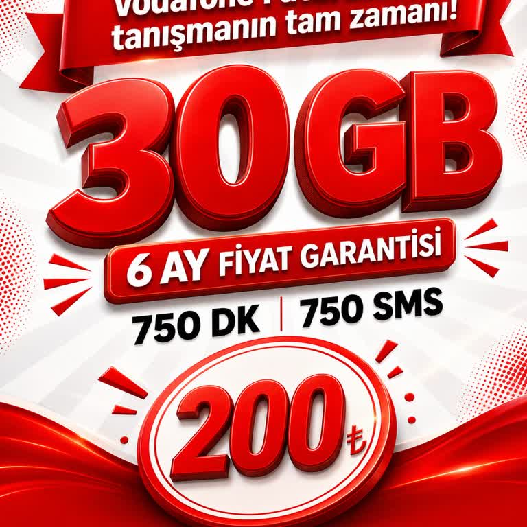 Vodafone 5G Fırsat 30 GB Paketi Hattıma Tanımlanamıyor