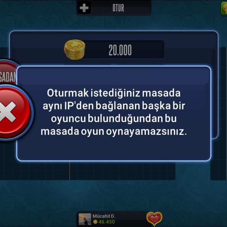 Android Ve İos Kullanıcıları Okey Plus’ta Aynı IP Hatası Nedeniyle Aynı Masada Oynayamıyor