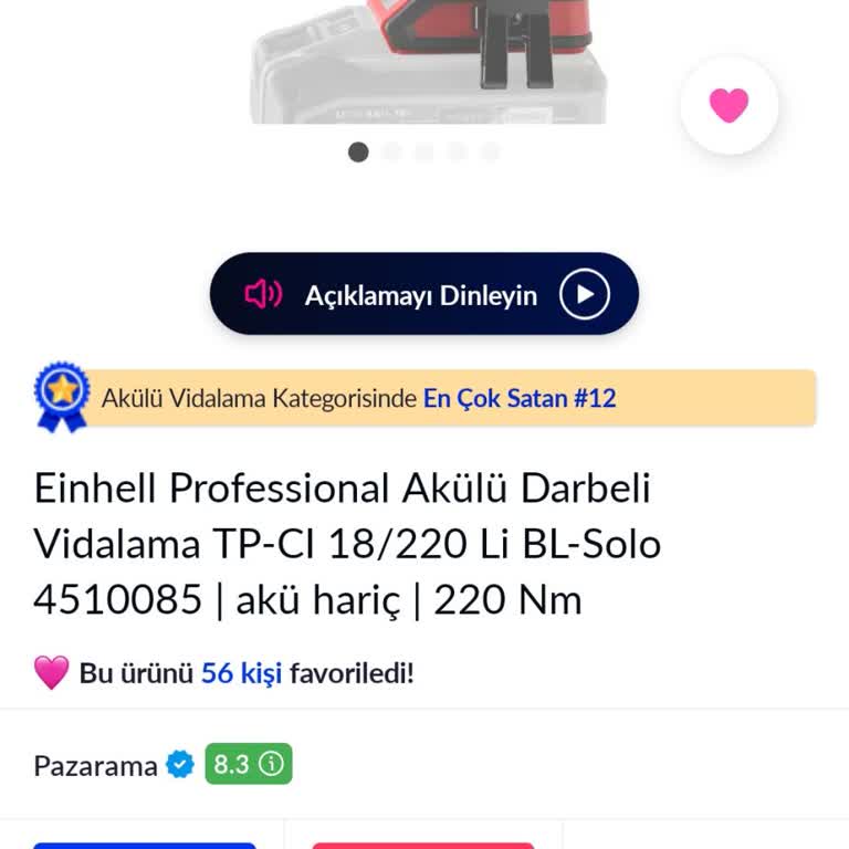 Einhell TP-CI 18/220 Li Vidalama Makinesi 12 Gün Boyunca Kargoya Verilmedi