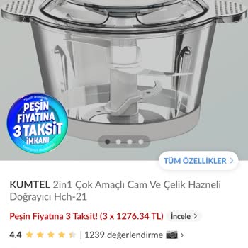 Kumtel 2 In 1 Doğrayıcı Kapağı Bulaşık Makinesinde Deforme Oldu, Değişim Talebi