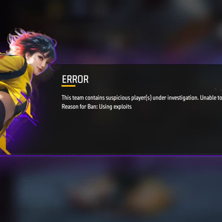 Free Fire Account Banned for Using Exploits and Appeal Request