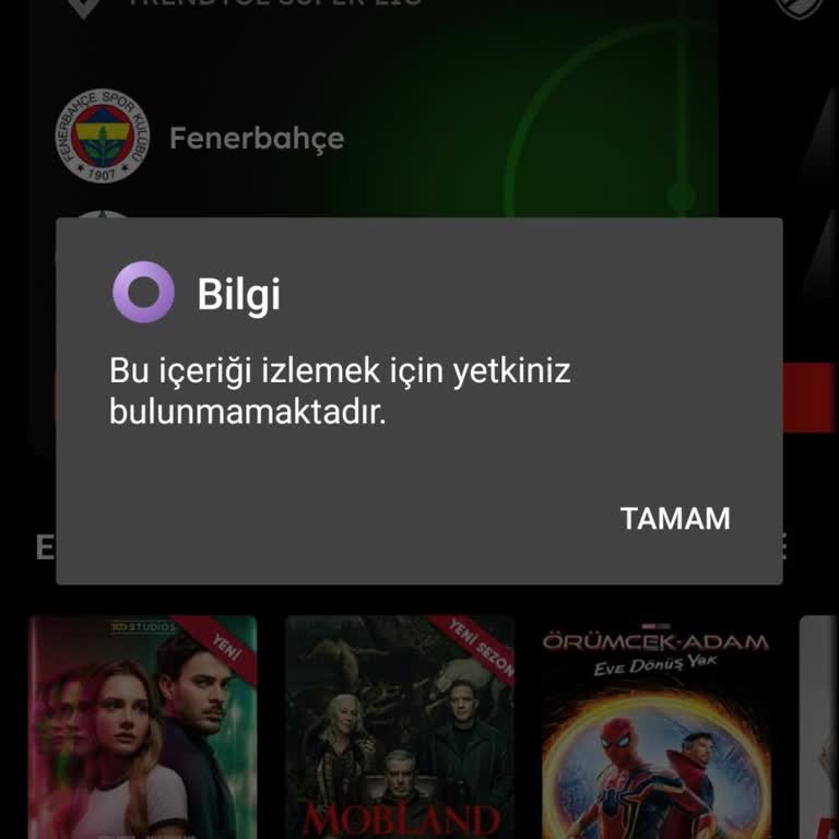 Trendyol Süper Lig Maçlarını İzleyememe Ve Müşteri Hizmetlerine Ulaşılamama