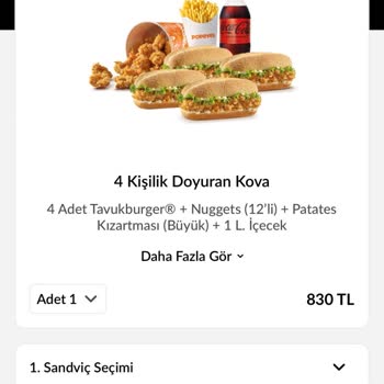 Trendyol Ve Uber Eats Üzerinden Popeyes Kova Menüsü Eksik Ve Fiyat Tutarsızlığı İade Talebi