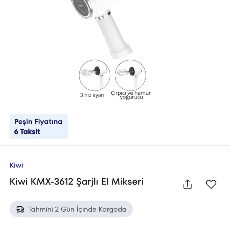 A101'te Kiwi KMX-3612 Şarjlı El Mikseri İçin Uygulama Fiyatı 479 TL, Mağaza Ödemesi 550 TL