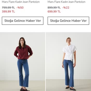 LCW Mars Flare Pantolonlarda Stok Yenilenmemesi Ve Paça Boyu Seçeneğinin Eksikliği