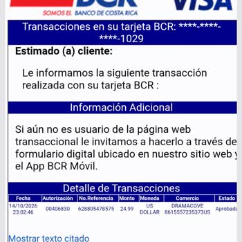 Cargos no autorizados en mi tarjeta Visa, exijo revisión y cancelación