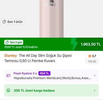 Hepsiburada Stanley Termosunun Sahte Olduğu Ve Sızdırdığı İçin Tam İade Talebi