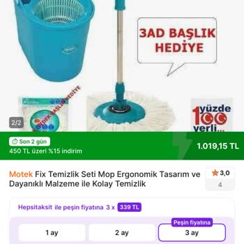 Hepsiburada Siparişindeki Eksik Üç Yedek Mop İçin İade Ve Gönderim Talebi